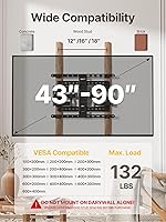 Vista 2 de monTEK Soporte de pared para TV ultra delgado para televisores de 43 a 90 pulgadas, soporte de movimiento completo de perfil bajo delgado de 1.1