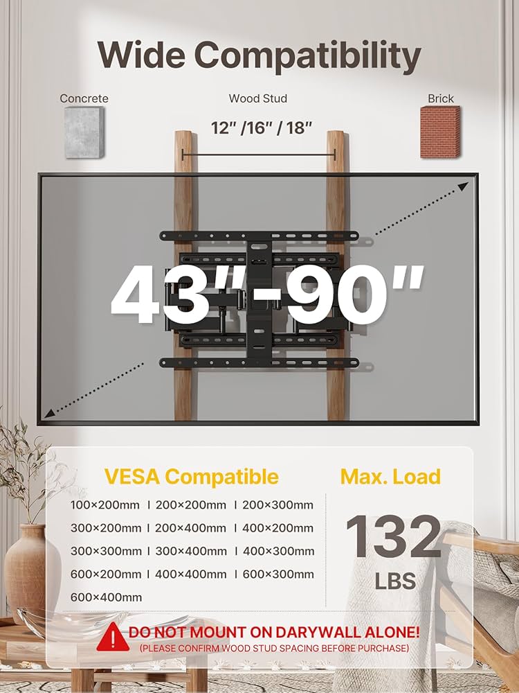 Amazon.com: monTEK Ultra Slim TV Wall Mount for 43-90 Inch