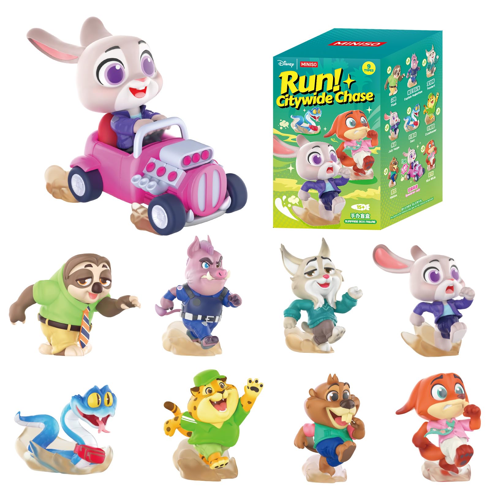 MINISO Disney Zootopia Citywide Chase Blind Box, Run! Series