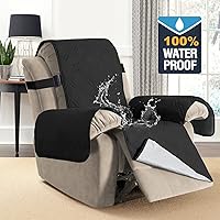 Vista 2 de HVERSAILTEX - Funda protectora para sillón reclinable 100 impermeable acolchada con correa elástica y parte posterior con huellitas de silicón