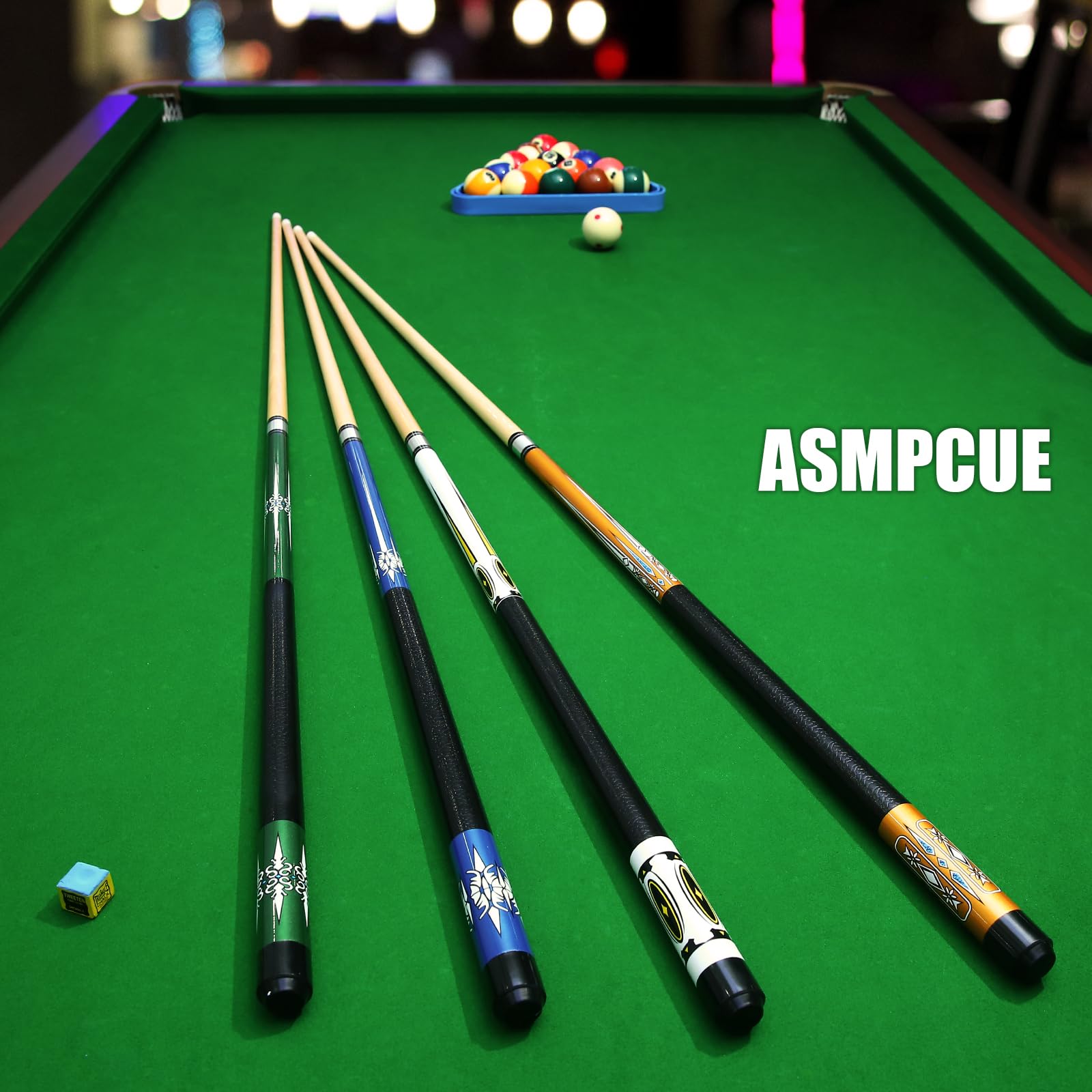 Queue de Billard, 58 Pouces 19 Oz Pool Cue Stick Bâtons de Billard en Bois Dur de Pointes de 13 mm pour Joueur Professionnel de Billard