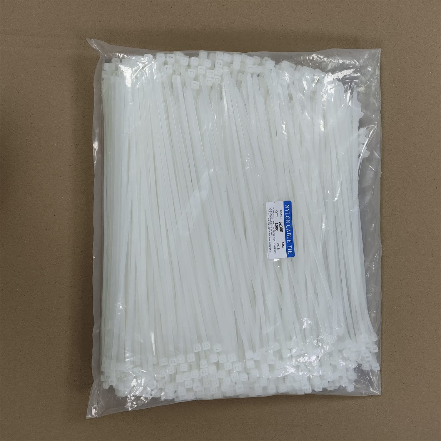 Opaski na zamek błyskawiczny, 1000 szt., 30 cm, wytrzymałe, wysokiej jakości plastikowe opaski druciane o wytrzymałości na rozciąganie 22,7 kg, opaski kablowe odporne na promieniowanie UV,