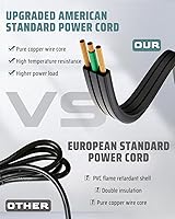 Vista 4 de Cable de sonda de termostato ajustable para fumadores Masterbuild, cable de alimentación con control de termostato para fumadores eléctricos