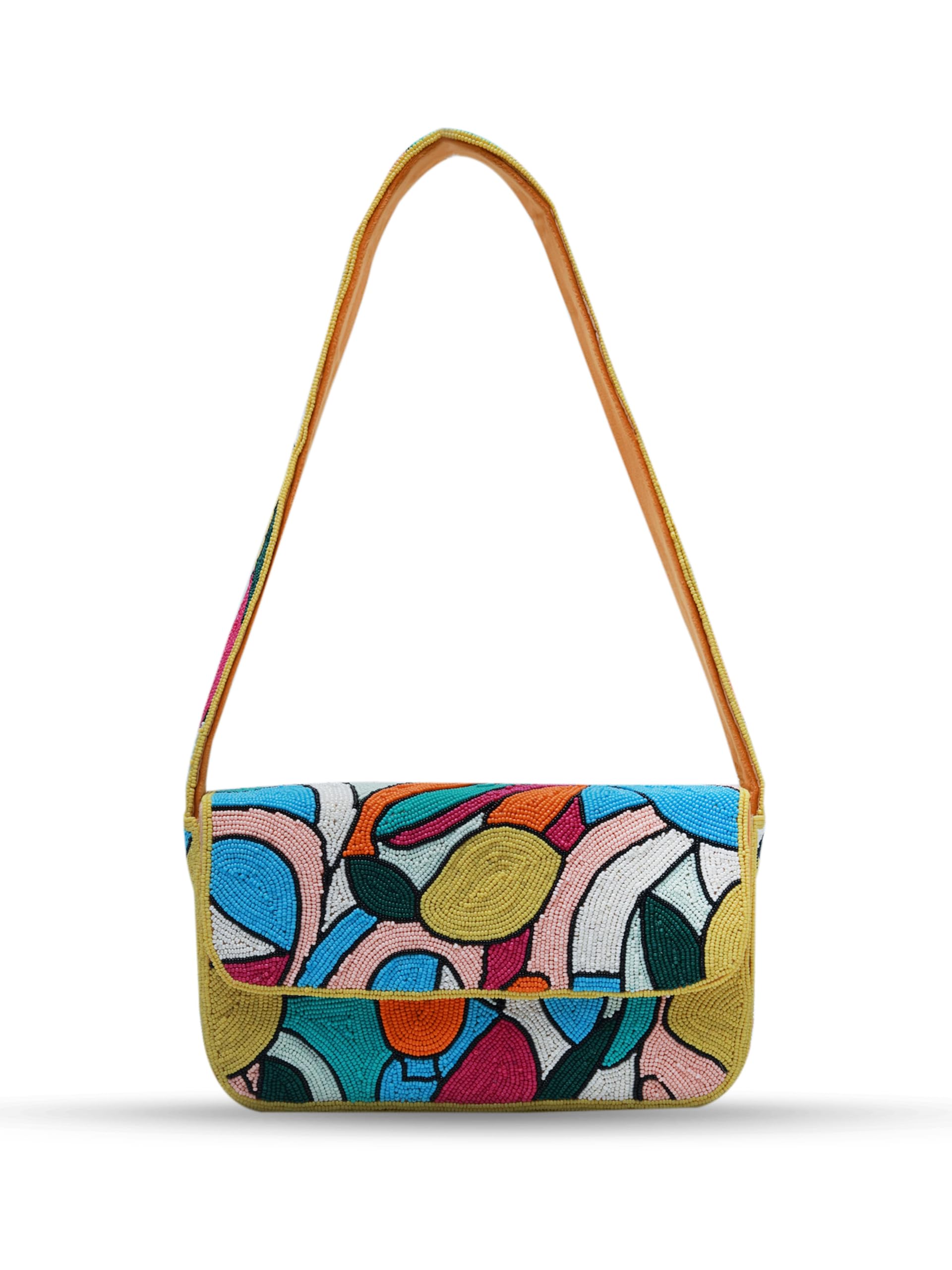 the tan clan Poppy Multicolor Baguette Bag with Handle-picture-37