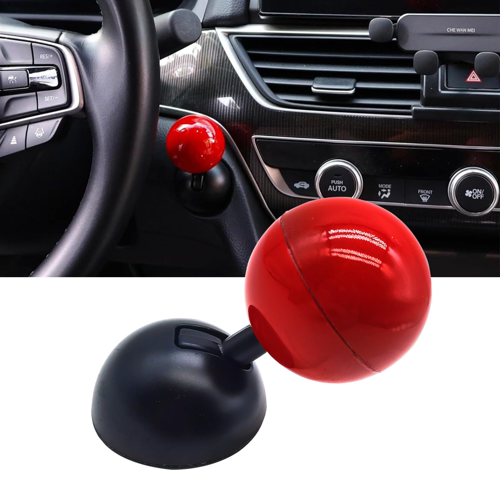 getfay 1 PC Car Ignition Start Button Joystick, 1.61" x 2.87" Metal Car Engine Start Stop Rocker, Cool Game Console Joystick Design Decorative,