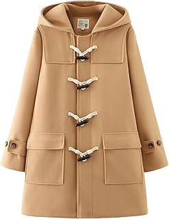 [SSUPTEMBER2] ダッフルコート ラシャコート フード付き 中綿コート ビッグシルエット レディース ジャケット アウター 秋冬 冬服 防寒着 綿裏地 ゆったり おしゃれ 厚手 茶色 紺色