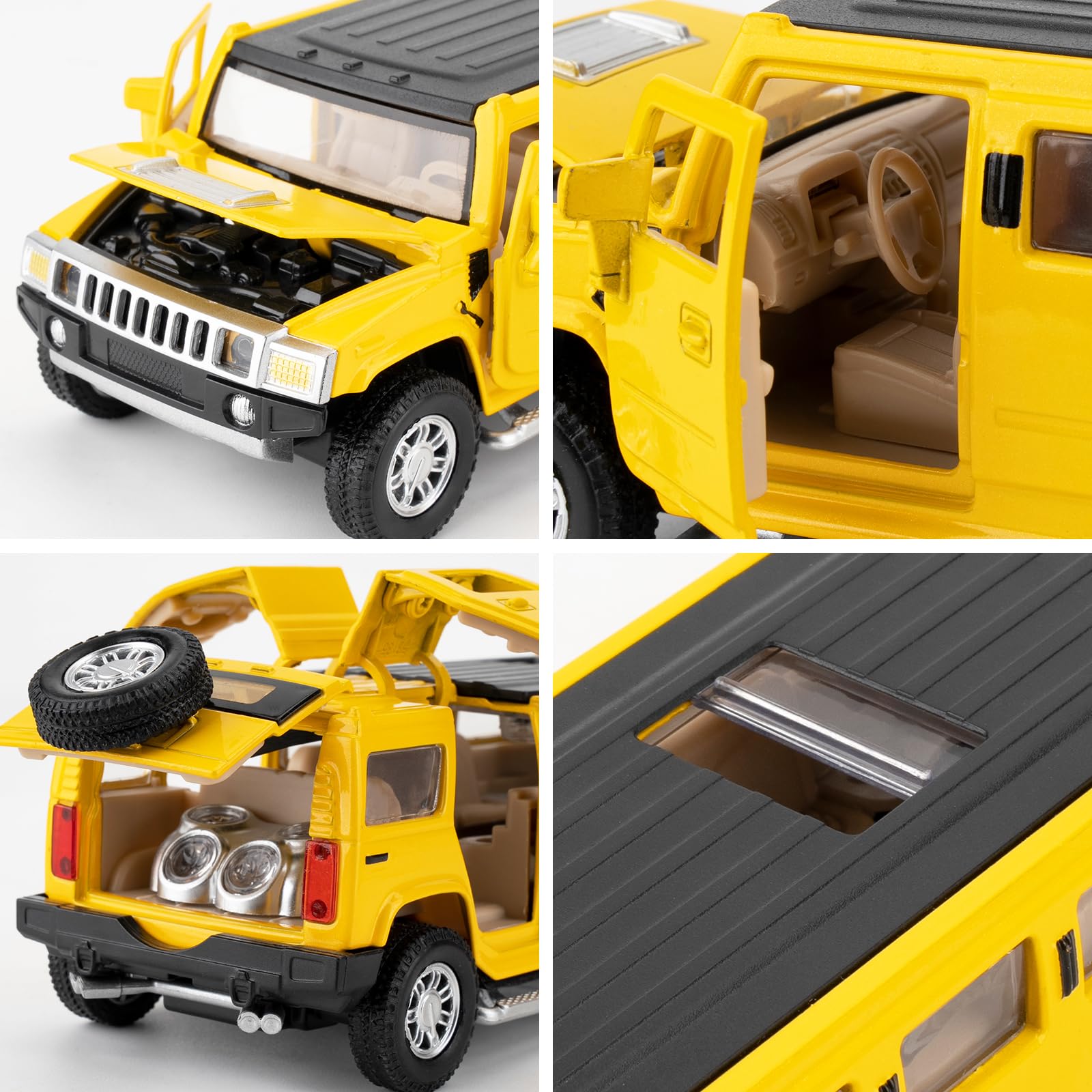 Amazon.com: LOVEPOSELY 1/32 Hummer H2 Car Model, Diecast Car Toy