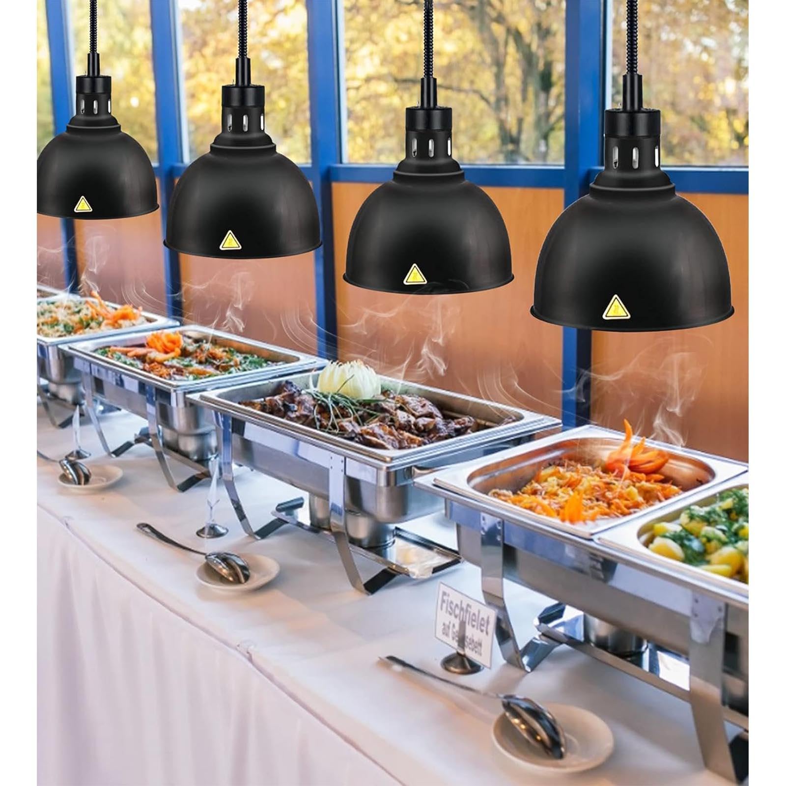 Lampada Scaldavivande per Alimenti, Lampada Scaldavivande, Lampade di Calore Retrattili a Lampadina da 250 W, Scaldavivande per Catering per Forniture di Ristoranti o Uso Domestico