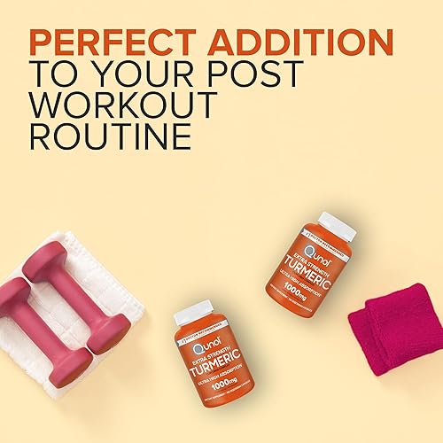 Miniatura 6 de Qunol Suplemento de curcumina de cúrcuma, 1000 mg con absorción ultra alta, para apoyo articular, cápsulas extra fuertes, 150