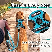 Vista 3 de BARKBAY - Arnés ajustable para perros, de material Oxford reflectante 3M, con arnés sin tirones, para perros pequeños, medianos y grandes, se