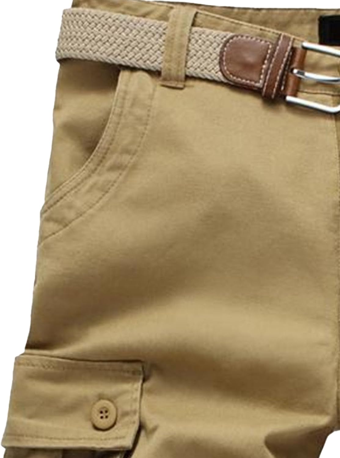 Maiyifu-GJ Men's Casual Cotton Cargo Shorts Multi-Pockets Twill Cargo Shorts for Men Summer Lightweight Hiking Short Pants