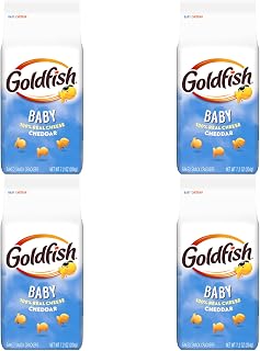 Baby Cheddar Crackers, Snack Crackers, 7.2 oz bag (Pack of 4)