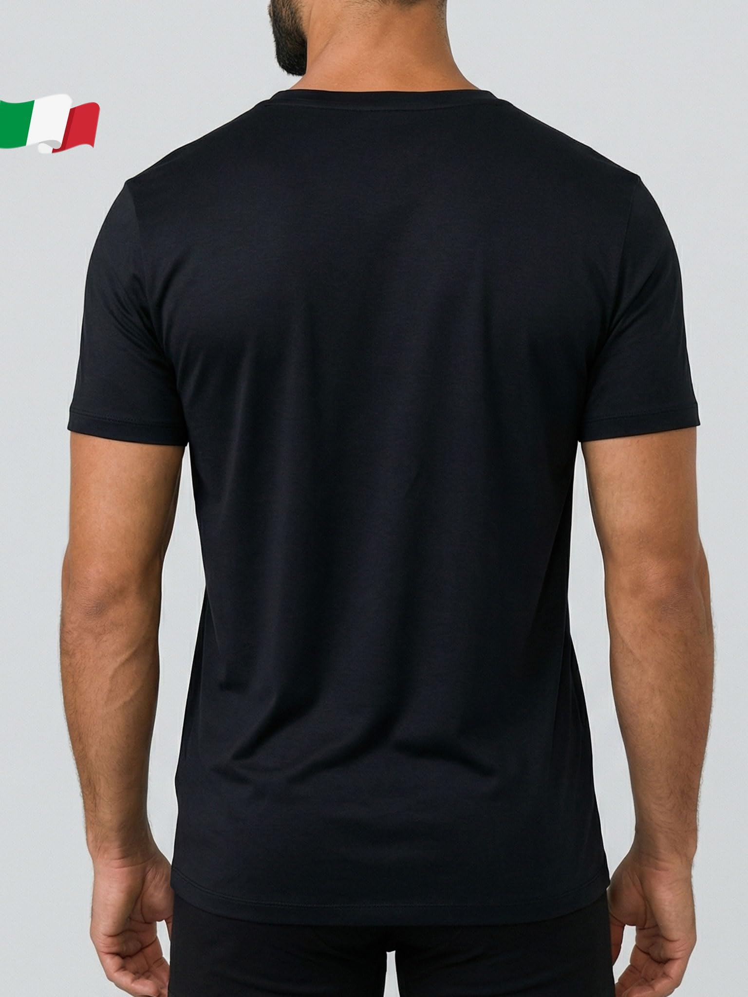 EGI Maglia Intima Uomo Mezza Manica in Cotone Filo di Scozia, T-Shirt Girocollo Traspirante Sottocamicia Elegante Estiva Anti-Sudore Made in Italy Art. 5321