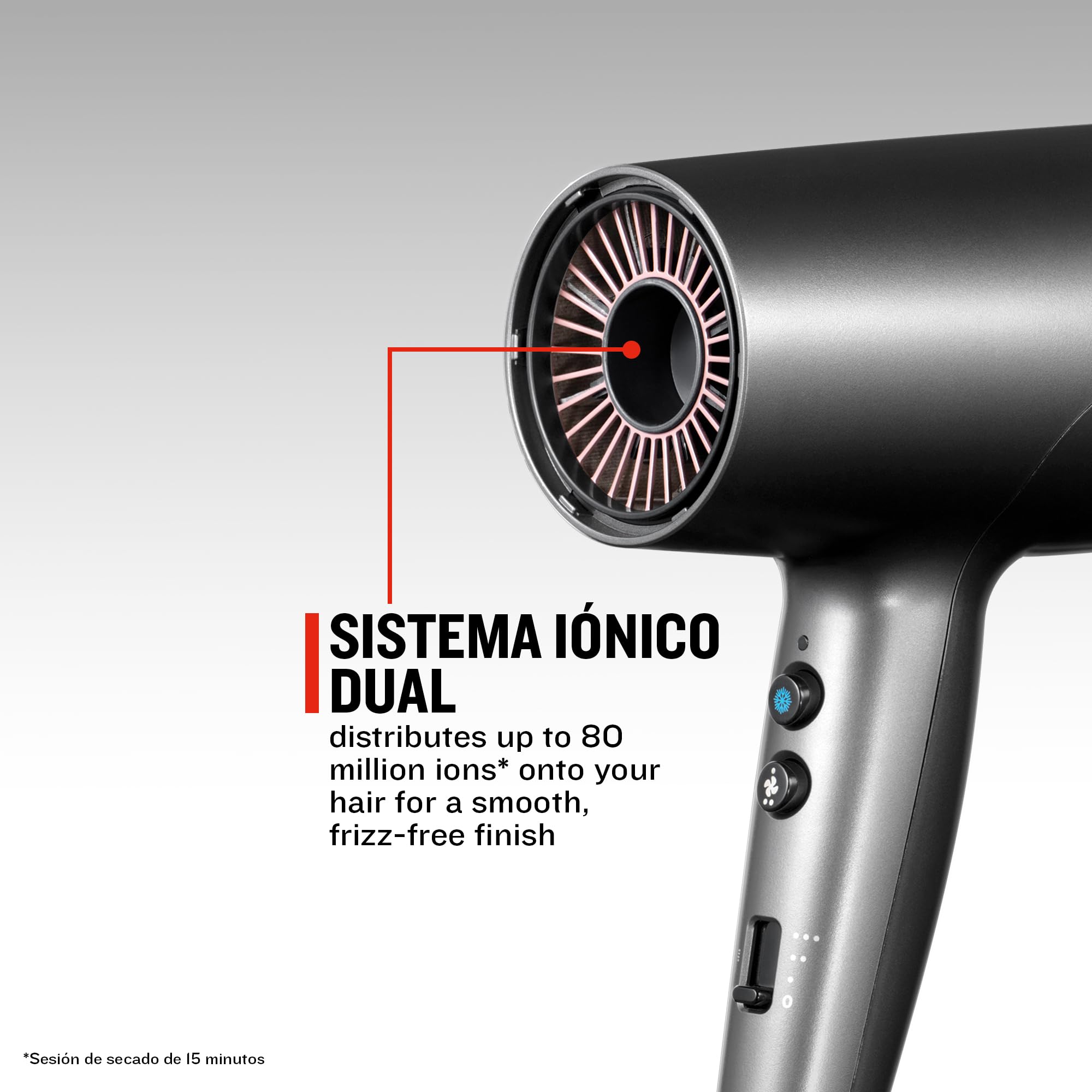 Remington Secador de Pelo Professional ONE, sensor Thermacare para proteger cabello, iónico, 8 ajustes, 4 accesorios, reductor encrespamiento, neceser para guardar, D6078
