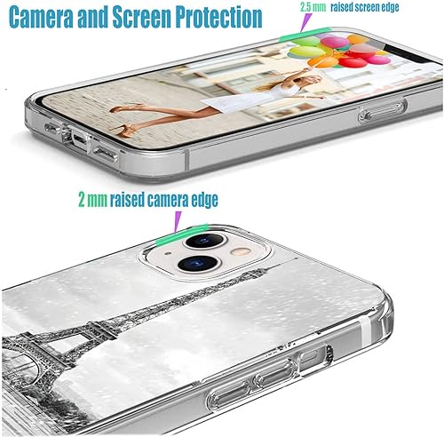 Miniatura 10 de AKORAVO Funda para iPhone 13 para mujeres, hombres y niñas, protección completa, a prueba de golpes, delgada, suave, TPU transparente, con diseño