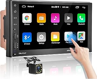 podofo Double Din Android Car Stereo Support Split Screen Bluetooth GPS 7 Inch HD Touch Screen Car Radio Audio with Backup...