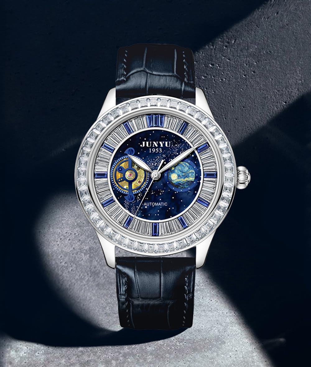 Luxuriöse Herren-Armbanduhr, Tourbillon, mit Diamanten, Automatikuhr