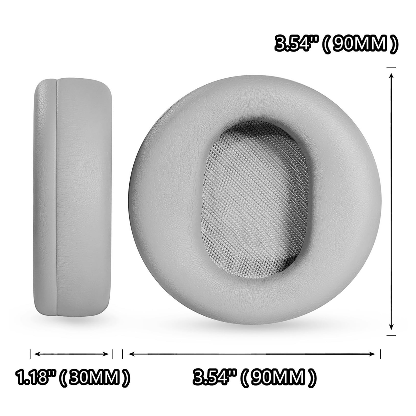 Cuscinetti auricolari di ricambio compatibili con cuffie Microsoft Surface 1/2 Surface GEN I GEN II, in pelle proteica, colore grigio