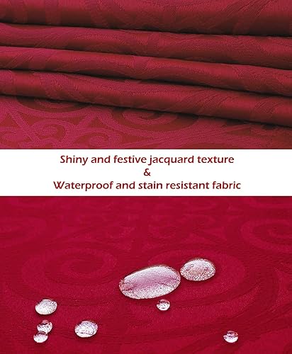 Miniatura 5 de Camino de mesa rojo de 90 pulgadas, bufanda de tocador de arándano, camino de mesa auxiliar al aire libre, camino de mesa de comedor burdeos para