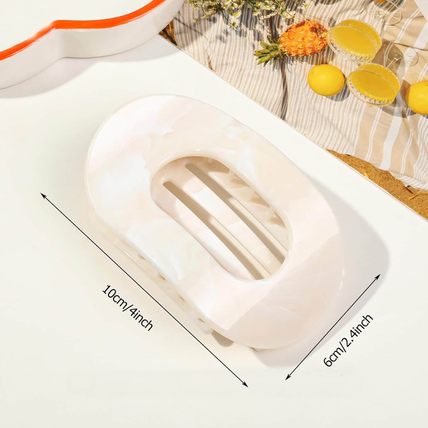 4 Pieces Hair Claw Clamp Flat Hair Clips for Women Hair Clips with Non-Slip Design Hair Styling Accessories for Everyday (A) image 2