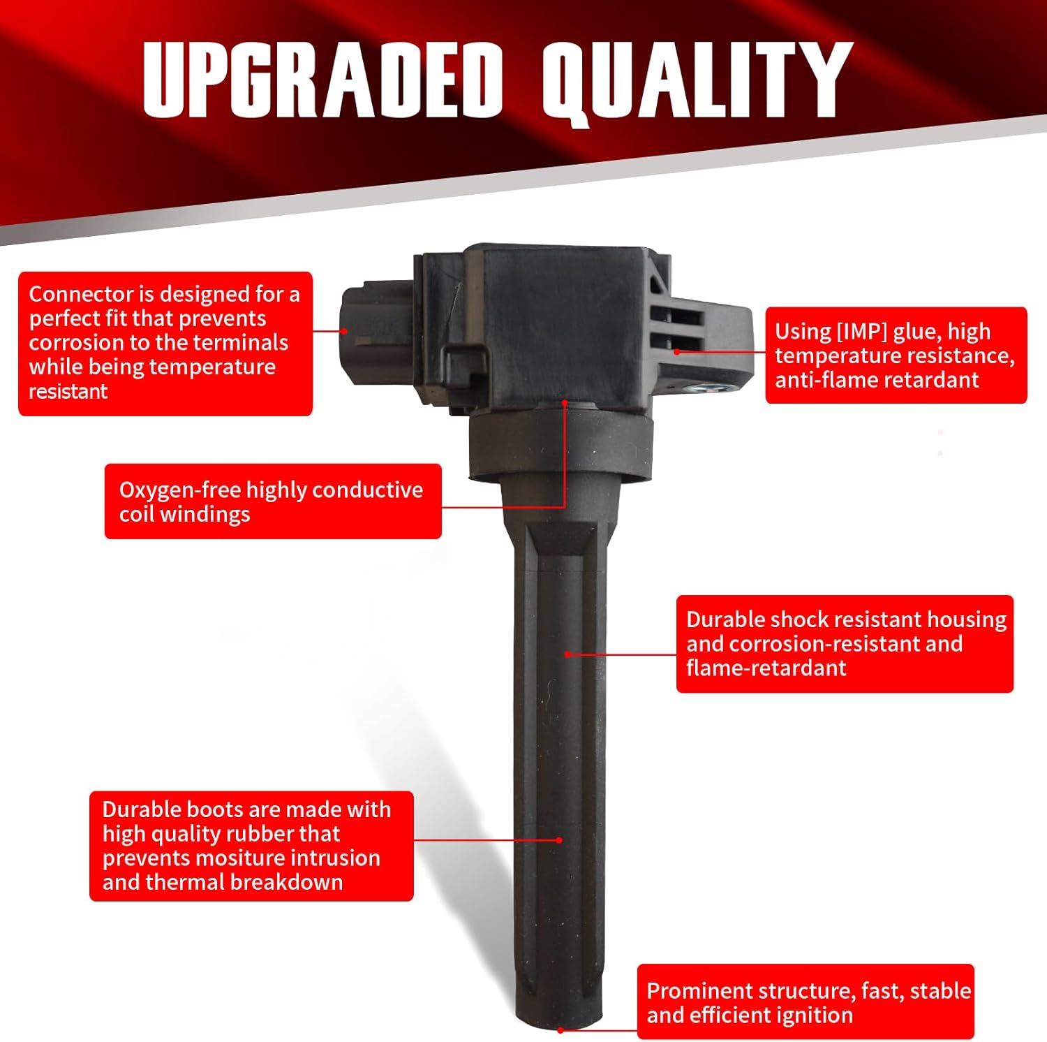 Set of 3 Ignition Coils UF815 Compatible with Dodge Mitsubishi Attitude Mirage G4 2017-2018 1.2L L3 - Replaces C926 1832A057