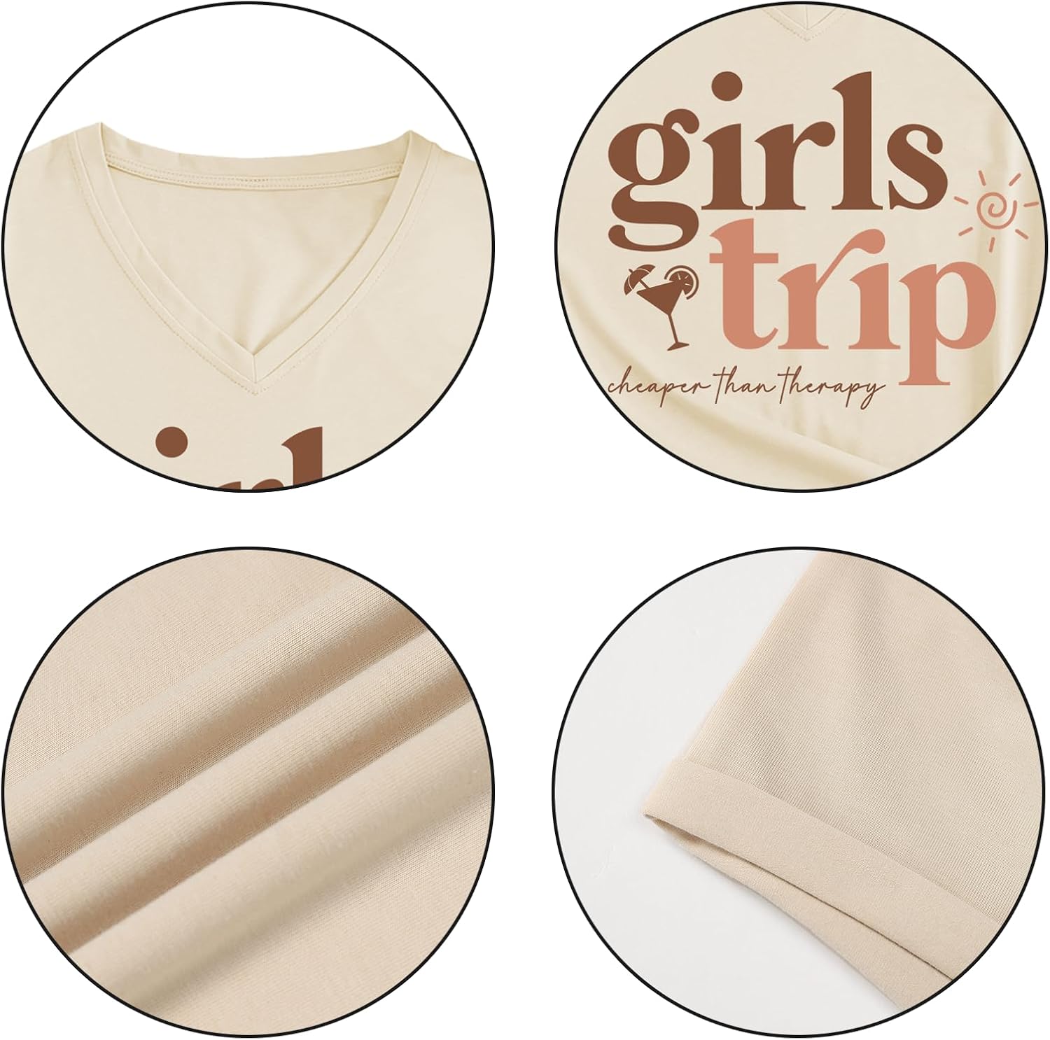 Girls Trip T Shirts for Women 2026 Girls Weekend Tshirts Best Friend Besties Sister Travel Vacation T-Shirts Tees - Image 5