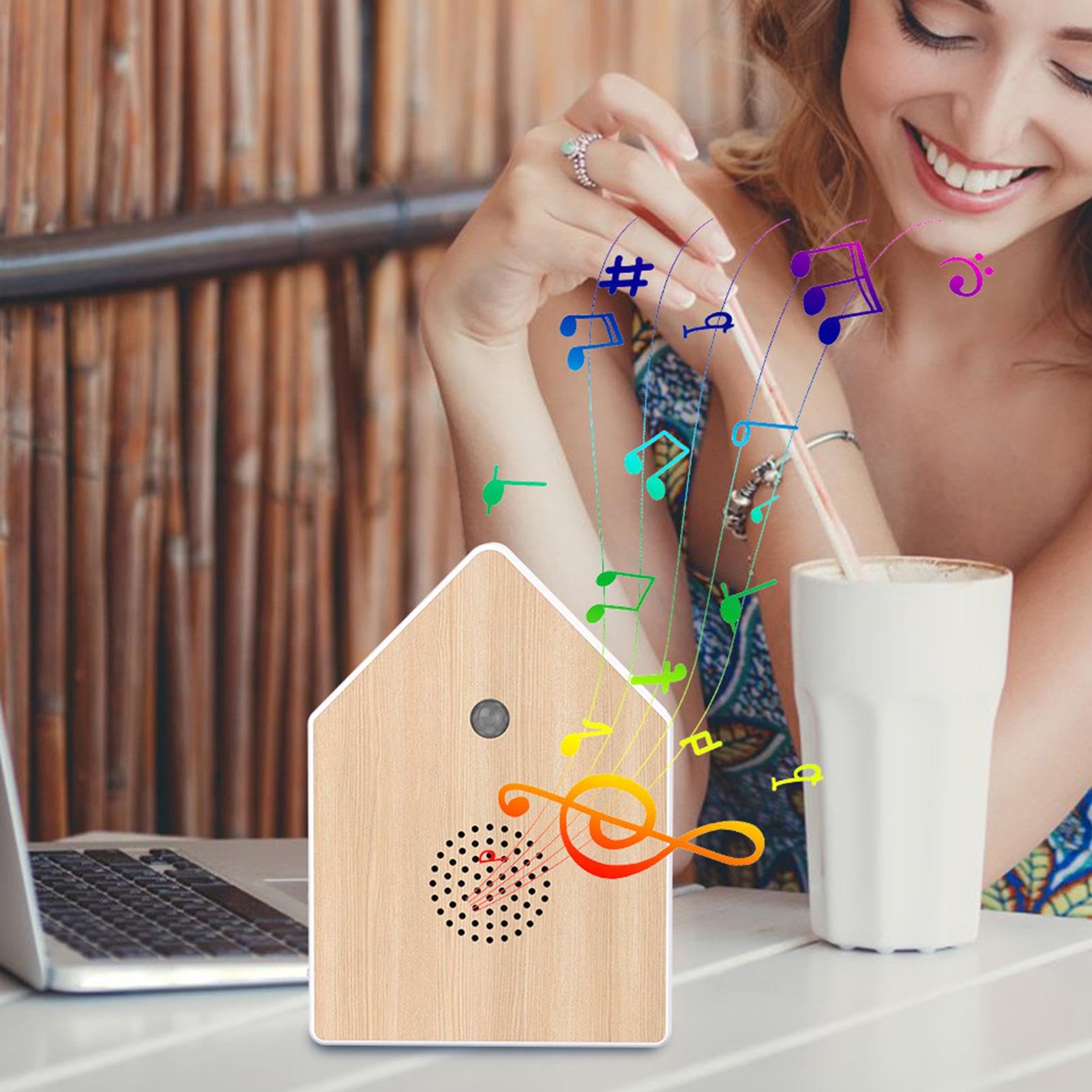 Caja De Sonidos De Aves Con Sensor De Movimiento – Dispositivo De Cantos De Pájaros Para Relajación, Meditación Y Ayuda Para Dormir, Material ABS