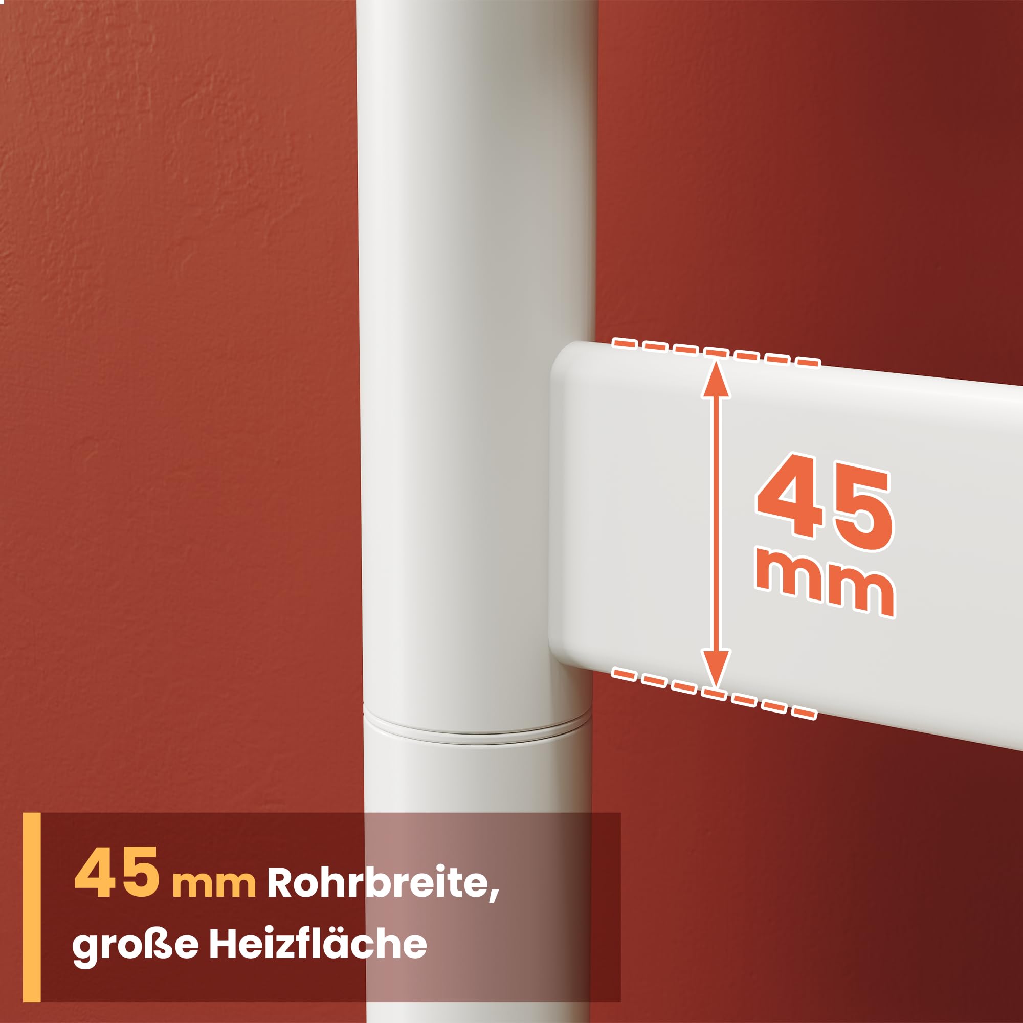 SONNI Elektrischer Handtuchhalter mit Beheizter Ablage 660x550mm, 140W Badheizkörper Elektrisch, Tuya WLAN/App, Carbonfaser Handtuchwärmer, Stecker/Unterputz, 2 Schwenkarme, Weiß