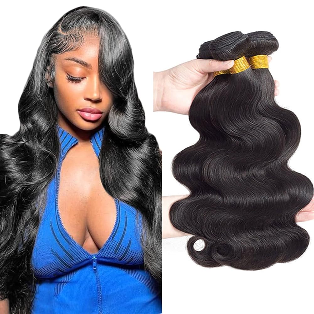 12A Body Wave Bundles Human Hair 20 22 24 300g 100% Unprocessed Brazilian Virgin Hair Body Wave 3 Bundles Human Hair Weave Bundles Natural Color