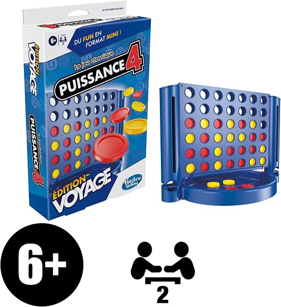 Hasbro Gaming Puissance 4 édition Voyage, Jeu de société, Portable et multijoueur, Jeux de Voyage, Jeux d'empilement pour Enfants à partir de 6 Ans - 2