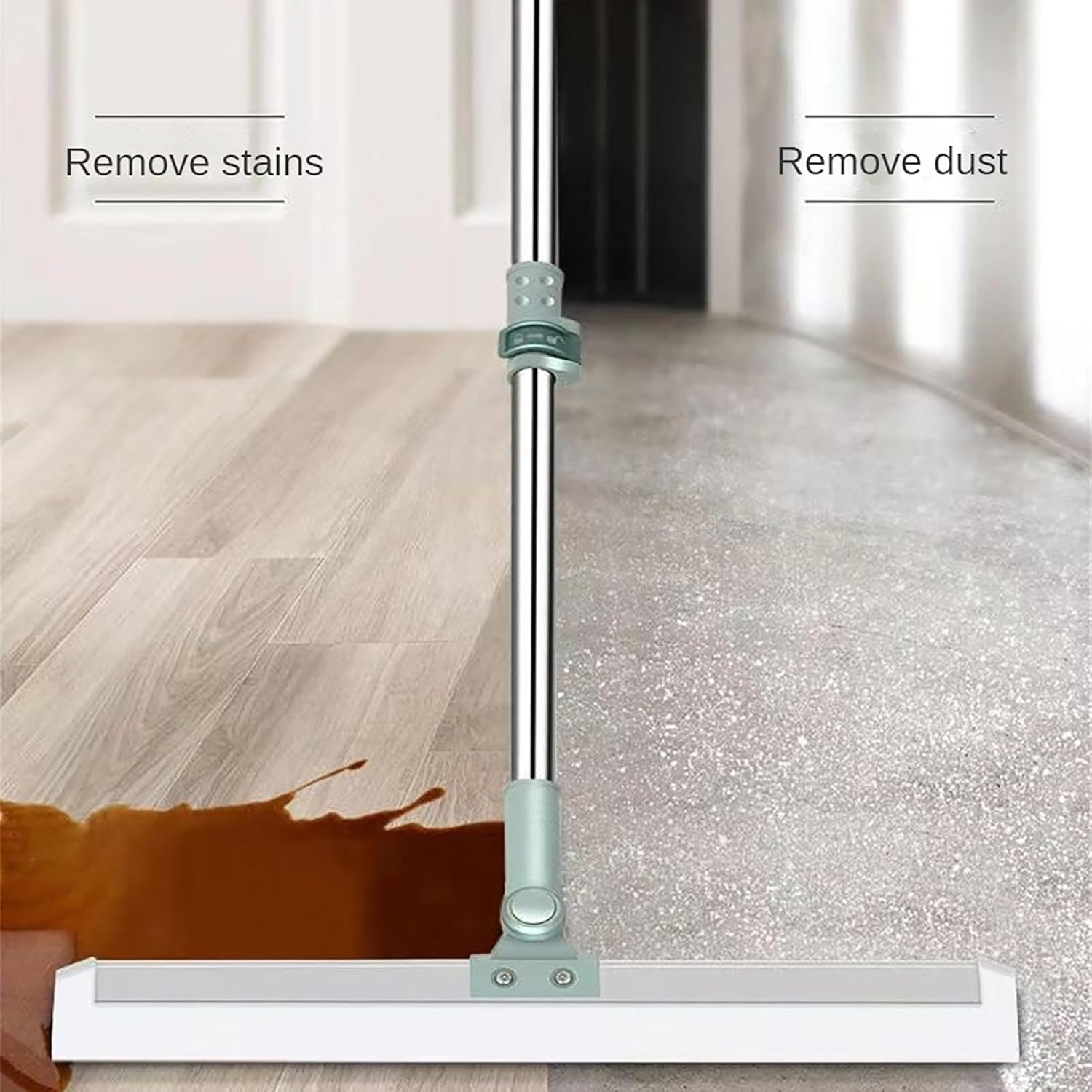 Silicone Squeegee Broom Silicone Squeegee Scrubber Cleans Glass Dust Hair | Scraping Broom Multifunctional for Living Room, Kitchen, Bathroom, Tile Floor, Shower, Pet Hair, Glass, Marble Fl