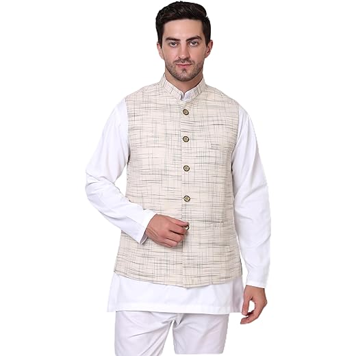 Mens Cotton Handloom Nehru Jacket