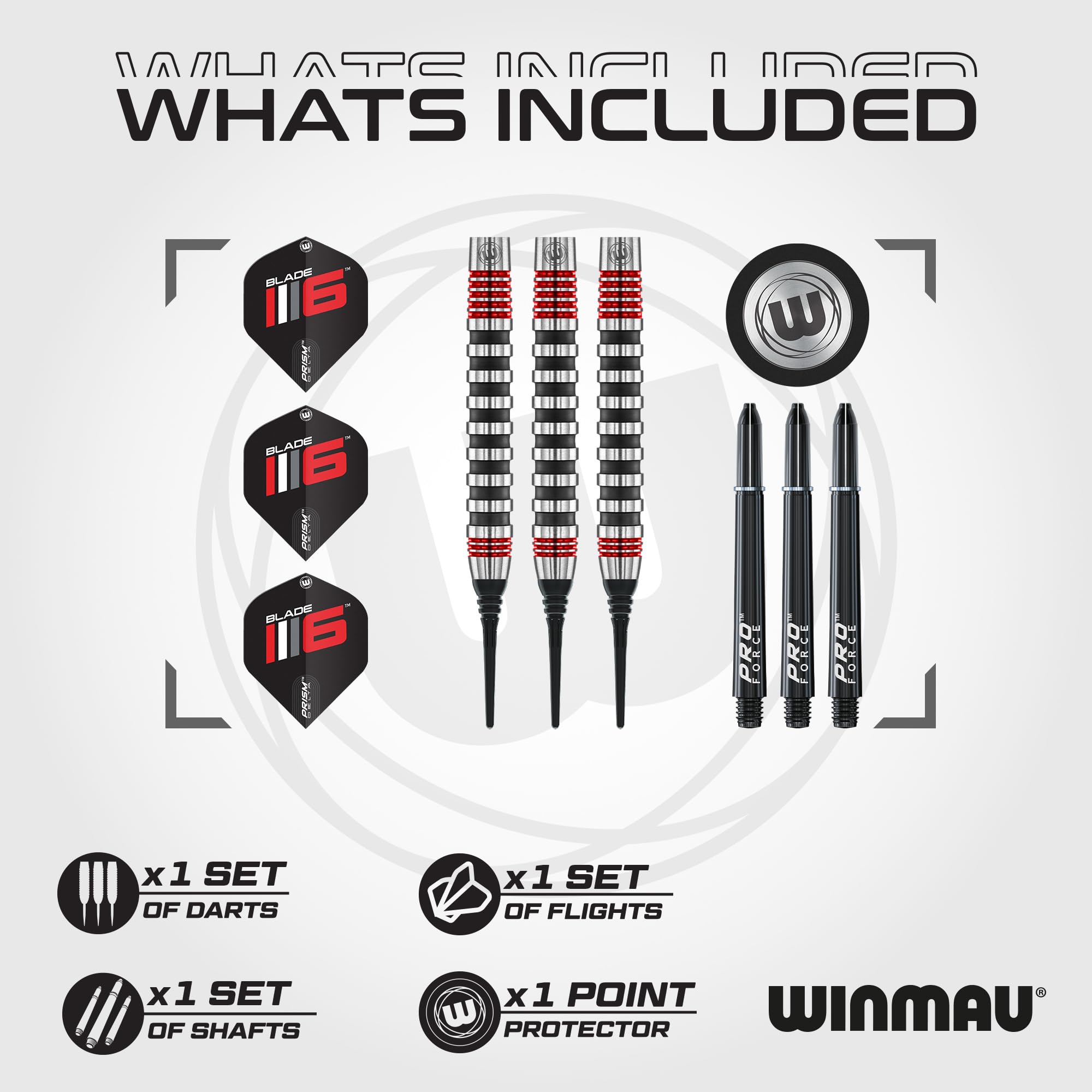 Amazon.co.jp: Winmau Darts Advance 500シリーズ レッド 20g バレル