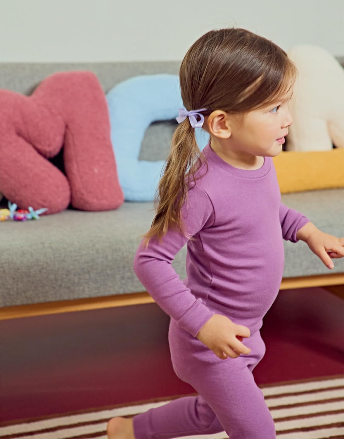 moimoln 6M-8Y Modal Cotton Solid Soft Breathable Baby Toddler Boys Girls Snug fit Pjs Long Sleeve Pajamas Set Sleepwear Daily - Image 5