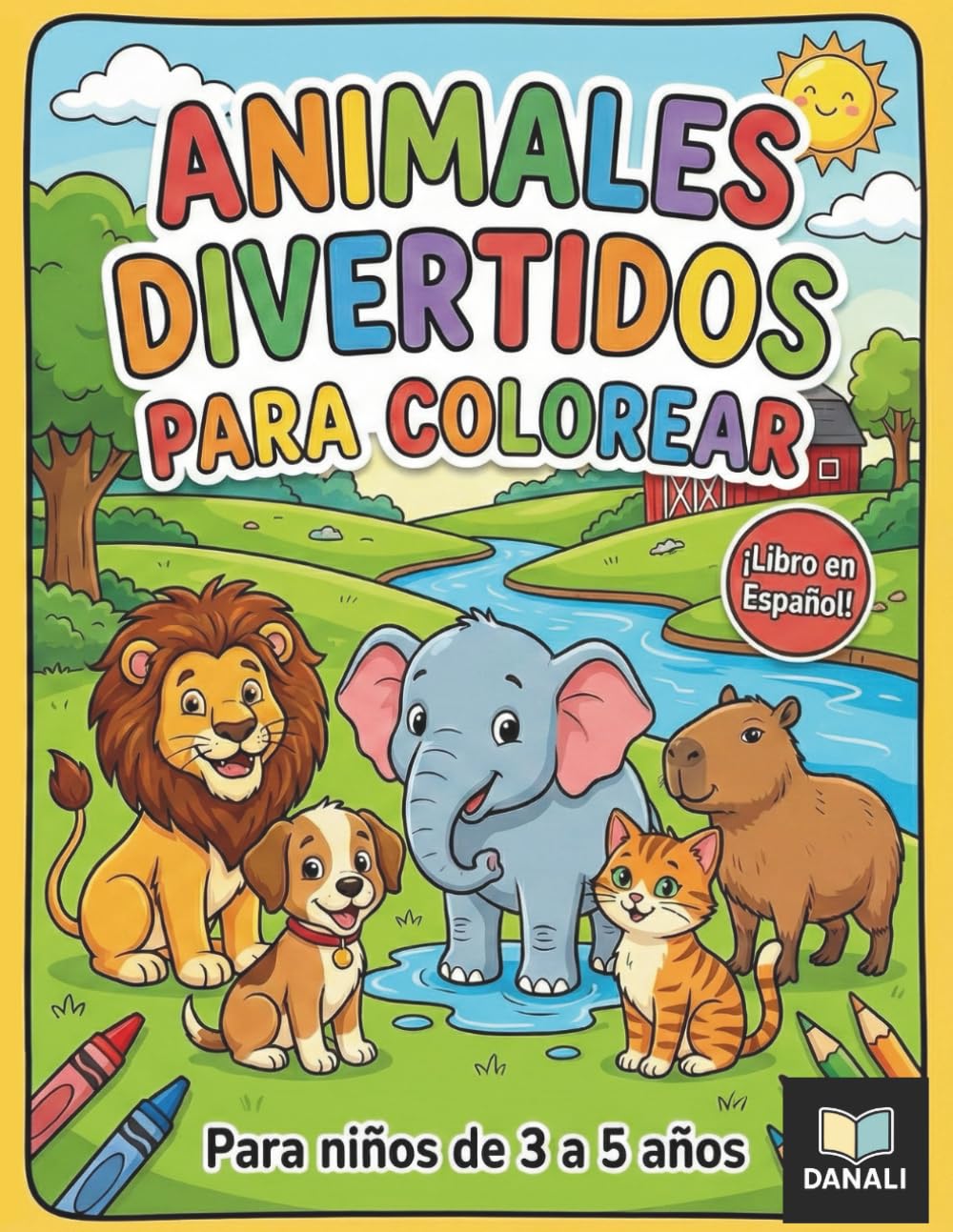 Animales divertidos para colorear: Para niños de 3 a 5 años
