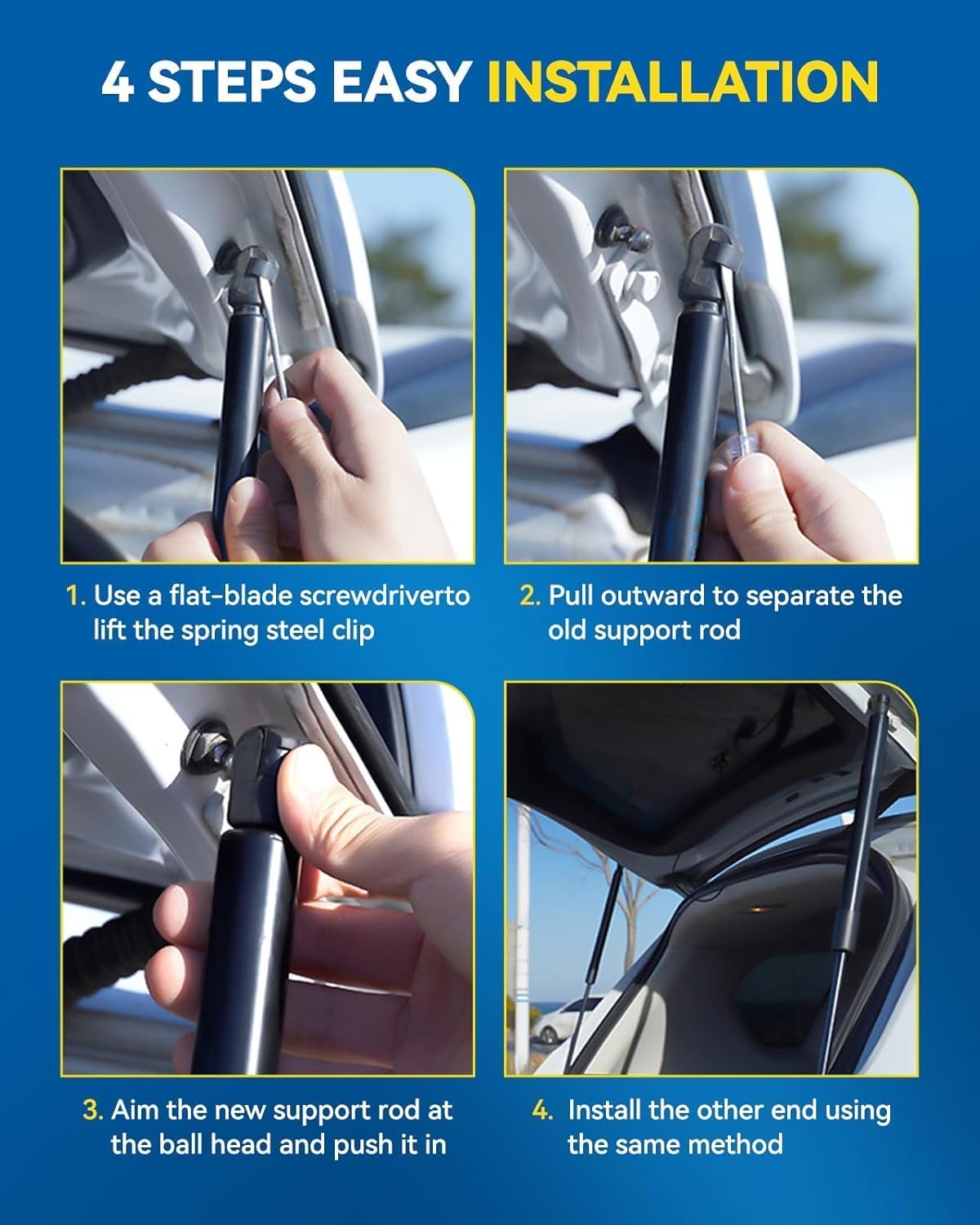 PHILTOP Front Hood Lift Supports Shock Struts for Murano 2009-2014, Stay Rod Suspension TSG325029 2pcs