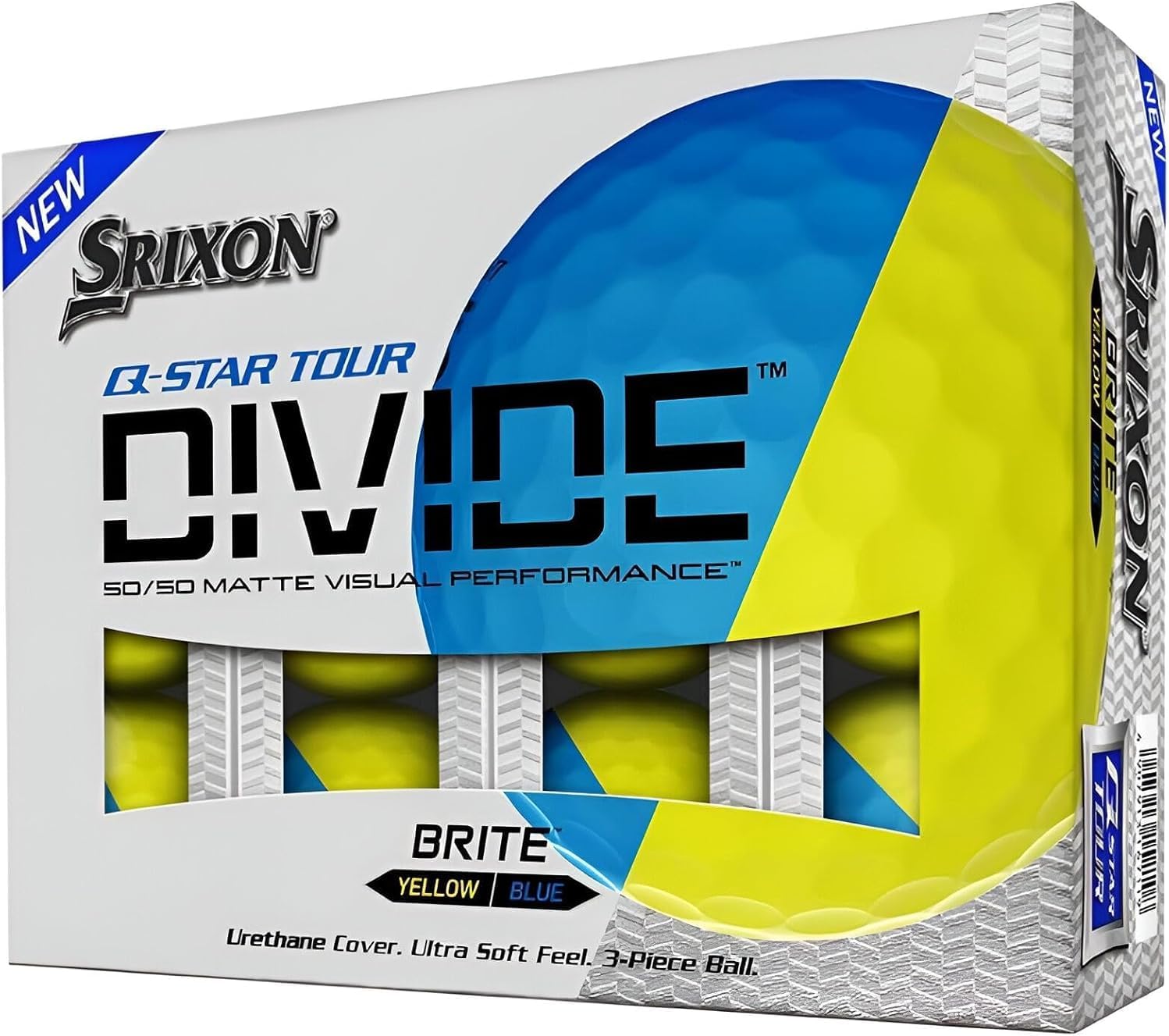 Q-Star Tour Divide Blue/Yellow Golf Balls