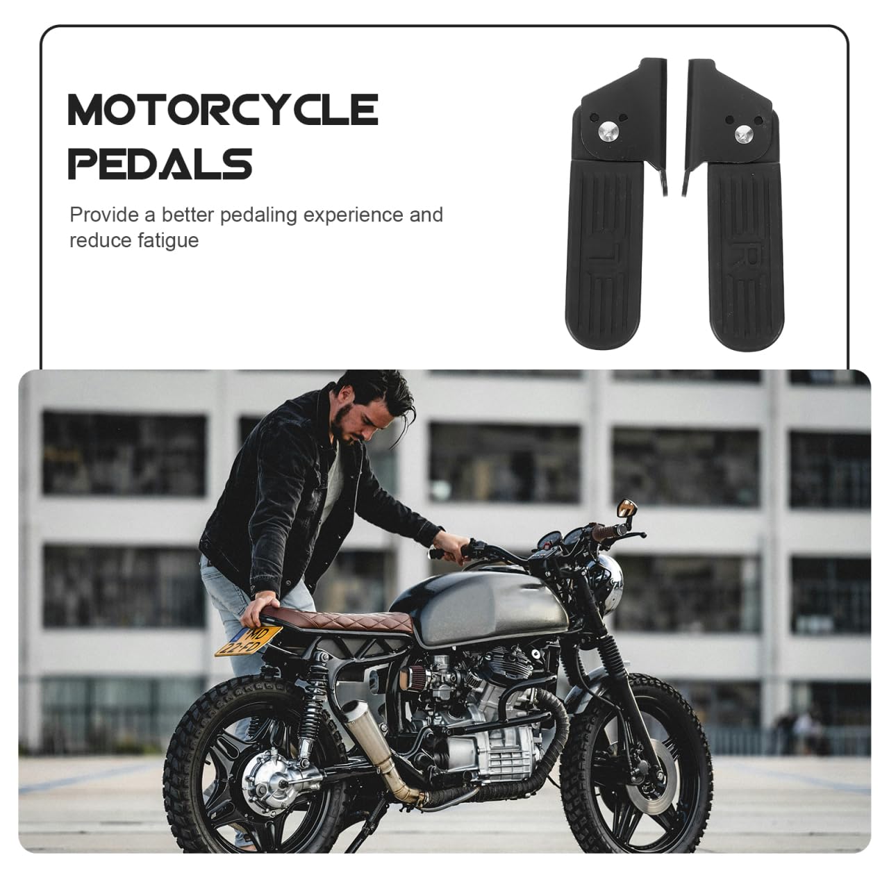 OUNONA Pédales De Repose-Pieds Pliables En Plastique Pour Trottinette Et Cyclomoteur Électrique Facile À Installer Réduction De La Fatigue 15X5X1.5Cm