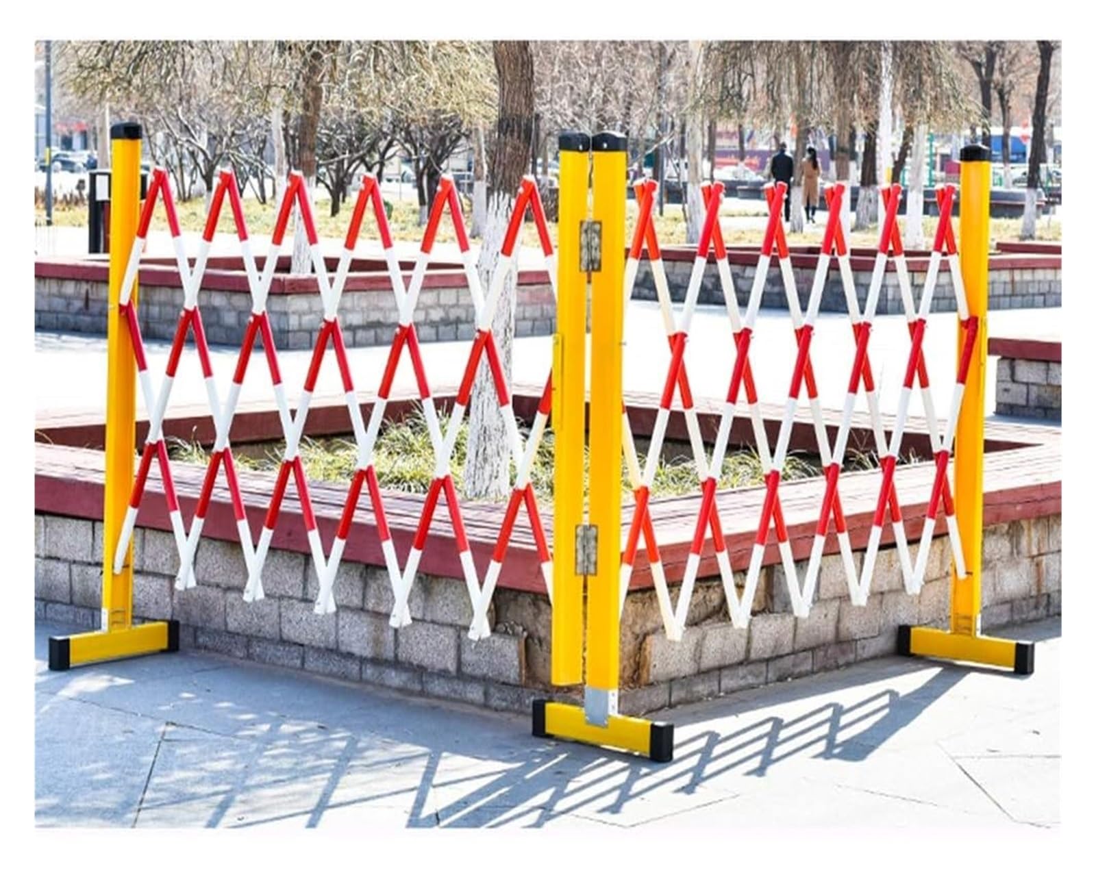 Barrera metálica retráctil, Valla de Seguridad portátil para hospitales, Puerta de Control de Acceso Extensible, Barrera de Seguridad Vial Duradera, Barrera de tráfico mó