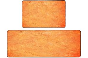 TOMWISH Orange Kitchen Rug: A Splash of Color and Comfort for Your Kitchen