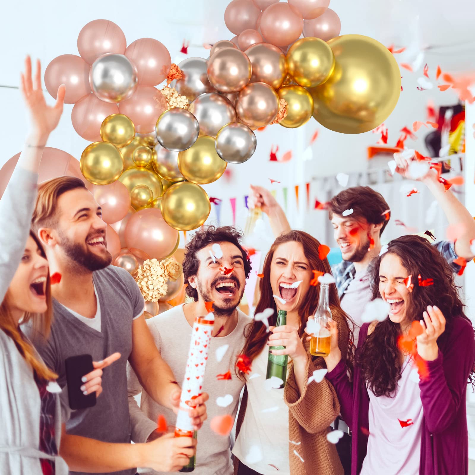 Festiko® Rose Gold/Metallic Gold/Metallic Silver Balloon