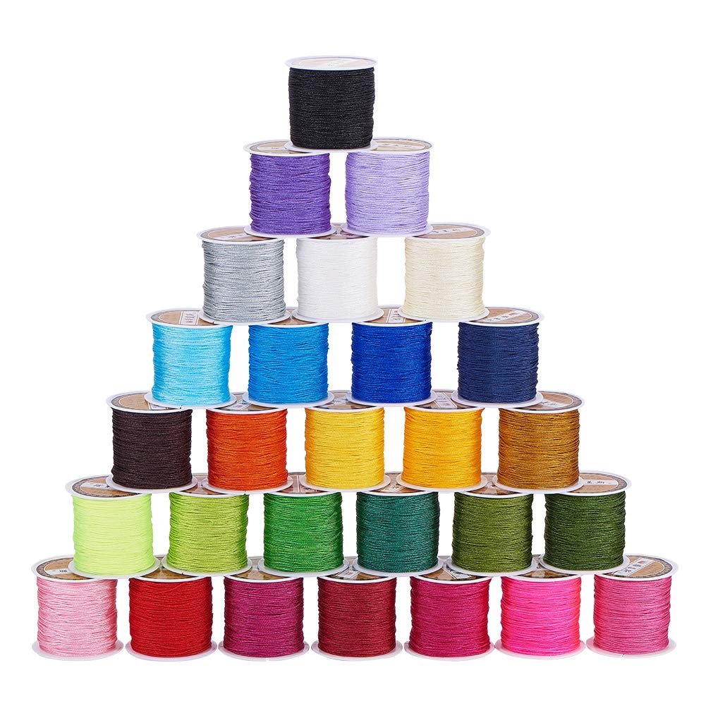 Cordón de nudo chino PandaHall de 0,8 mm para evitar enredos al hacer pulseras de nailon