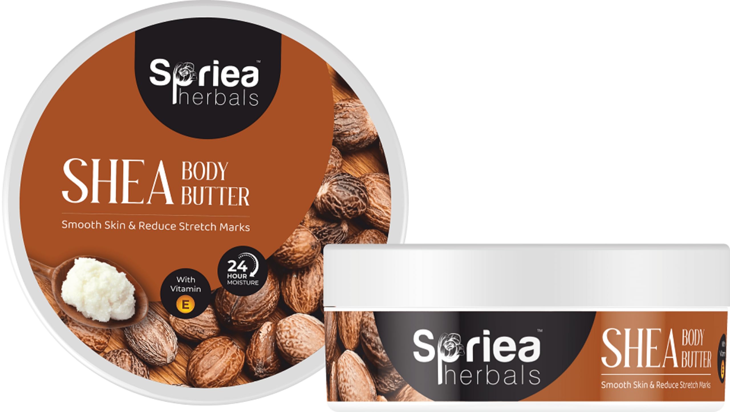 Natural Shea Body Butter Cream with Vitamin-E, Shea & Cocoa Butter for Deep Nourishment & Body Moisturization | Reduces Strechmarks, Moisturizes Rough & Dry Skin (200 gm)