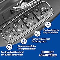 Vista 6 de Interruptor de ventana eléctrico compatible con Chrysler 200 2011-2014 Chrysler 300 2011-2014 Dodge Charger 2016 RAM 1500 2500 3500 Reemplazo