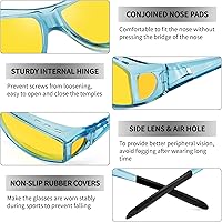 Vista 4 de URUMQI Gafas de conducción de visión nocturna para hombres y mujeres, lentes polarizados antirreflejos, lentes de alta definición amarillas