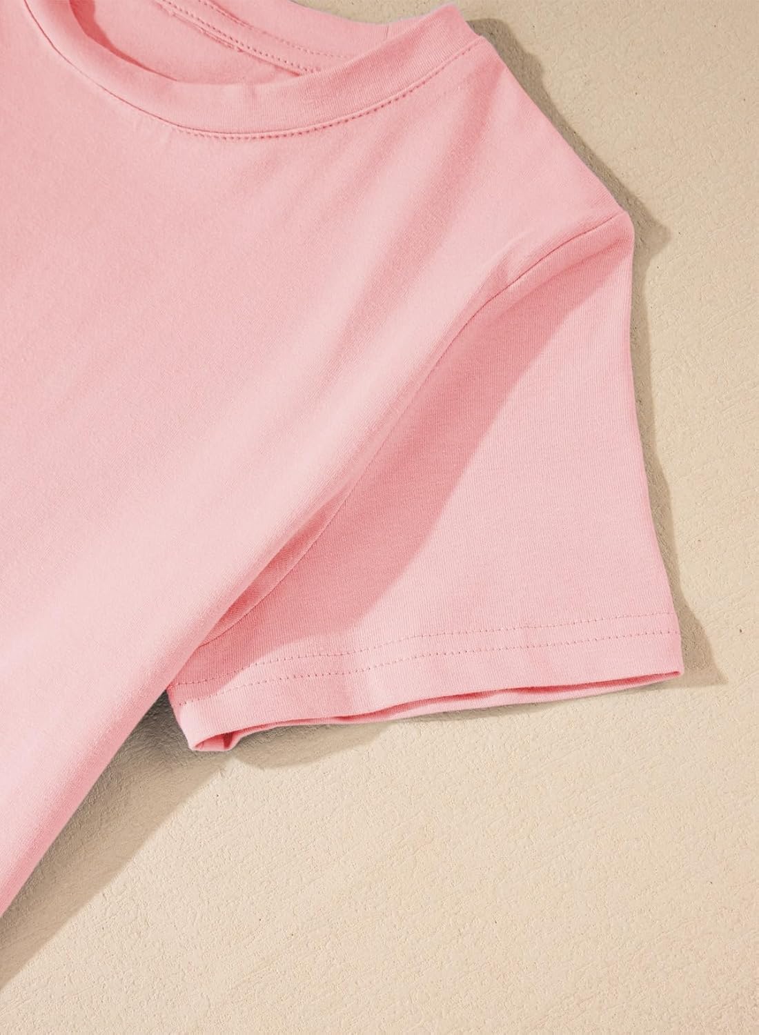 blibean 3 4 Pack Summer Girls Shirts Cotton Soft Kids Short Sleeve Clothes Size 6-15 Year 8-9 Years White Black Pink Blue image 4 of 5 B0DH2BKZXJ