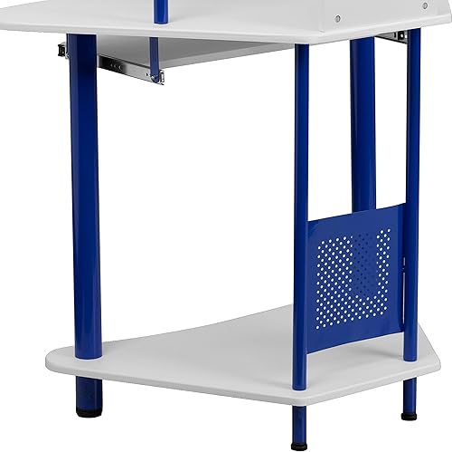 Miniatura 9 de Flash Furniture Walker - Escritorio esquinero para computadora con gabinete Azul y blanco,Rosado y blanco,https://www.amazon.com/dp/undefined