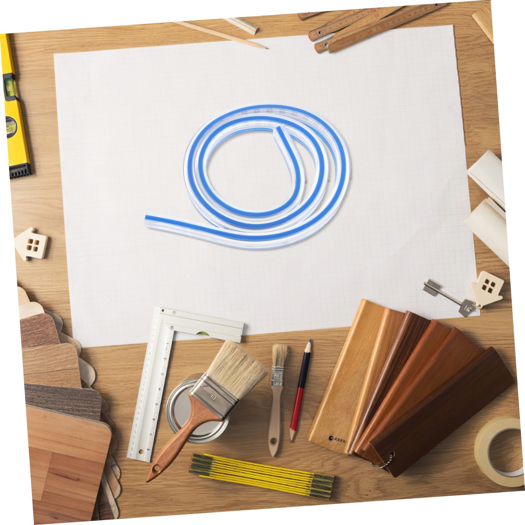 5 Pièces Règle Flexible Curve pour Couture et Design Technique Outil Polyvalent pour Courbes Complexes et Grands Dessins Règle Souple Serpent pour Patron et