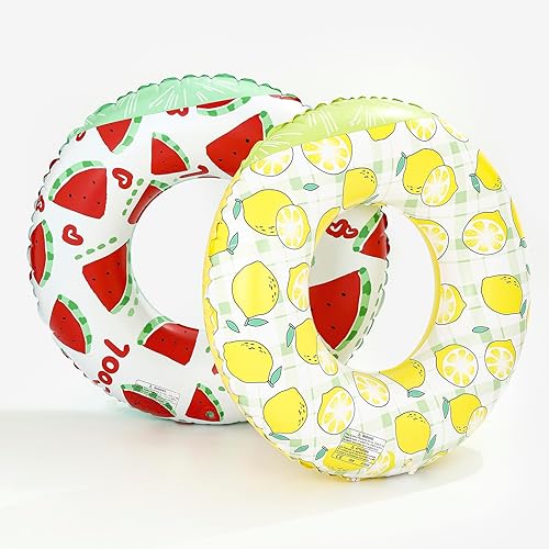 Miniatura 13 de Flotador inflable para piscina, 2 piezas de 32 pulgadas, anillo de natación de alta calidad, flotadores de vinilo resistente para la playa, fiesta