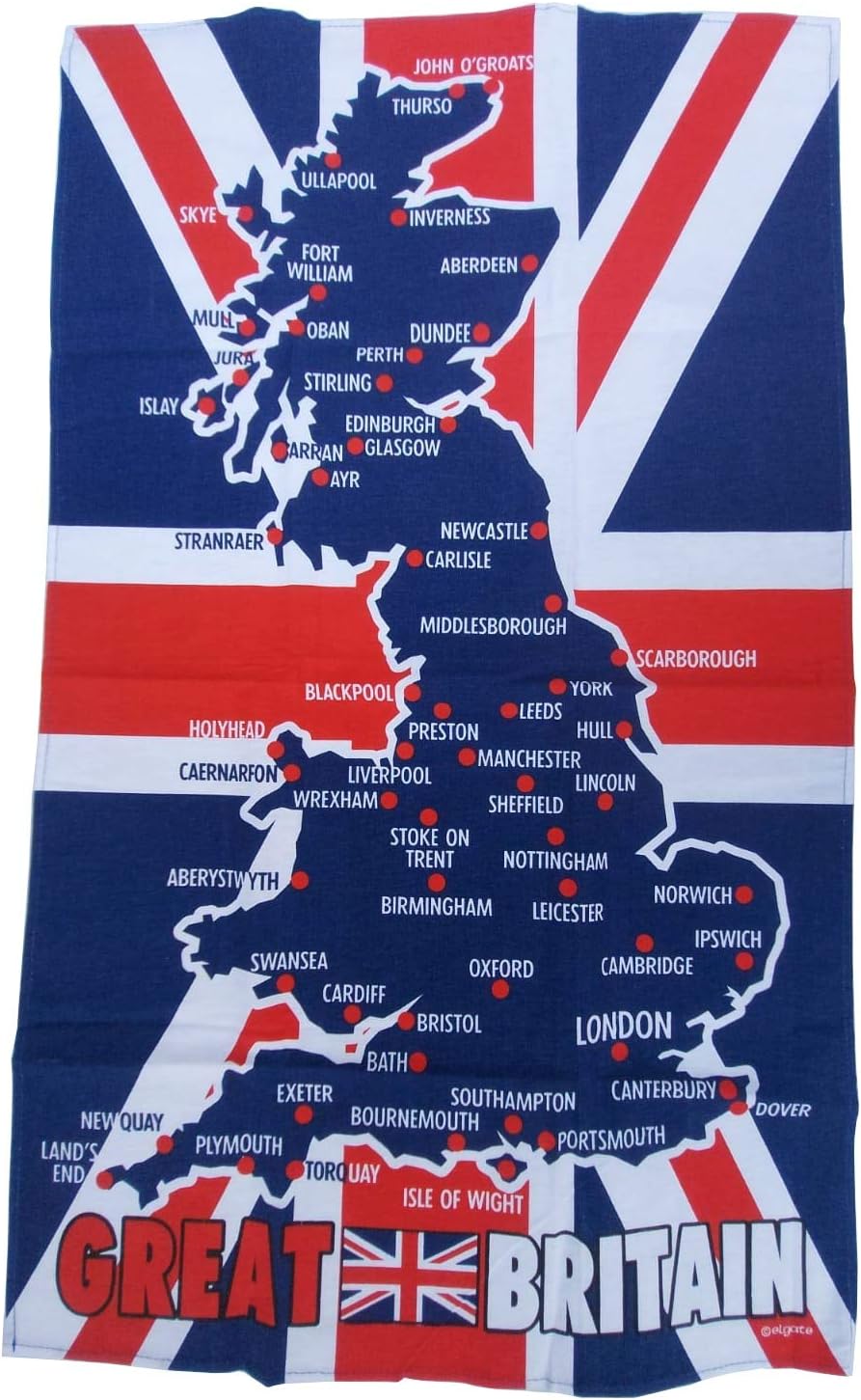 Great Britain Union Jack Tea Towel by Great Britain Tea Towel